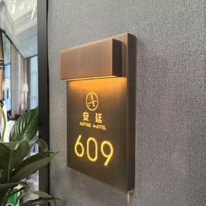 Kim loại gỗ văn phòng xây dựng phòng họp Tên tấm đánh wayfinding phòng số signage cử<span class=keywords><strong>a</strong></span> Đăng tấm - Product Image 1