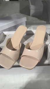 Casual High Heel Sandals Women's 2026 Summer New Arrival British Style Square Toe Thin Heel Outdoor Large Size - Product Image 4