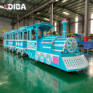 รถไฟฟ้าไร้รางราคาโรงงาน เหมาะสำหรับผู้โดยสาร 24 คน สำหรับสวนสนุกและงานรื่นเริง - Product Image 2