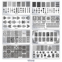 Ensemble complet d'outils d'impression d'ongles transfrontaliers en vente en gros Plaque d'acier d'impression de joint Peinture gratuite Vernis à ongles Plaque d'estampage d'ongles