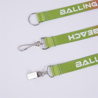 Lanières en polyester en gros avec logo, porte-clés personnalisé, certification OEM ODM, promotion écologique, cadeaux d'événements, perles courtes