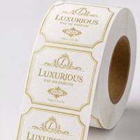 Autocollant adhésif personnalisé Yingao, autocollant en rouleau, estampage à chaud en feuille d'or, imperméable, n'importe quel design de logo pour flacon de parfum haut de gamme