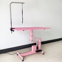 Table de toilettage pour animaux de compagnie électrique rose à levage électrique, nouvelle conception EUR VET, vente en gros, facile à nettoyer, pour les toiletteurs