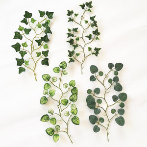 Ji Hao Artificial Vine Greenery 37cm Plastic Leaves For Wedding Home Decor Eucalyptus Virginia Creeper <b>Sweet</b> Potato Watermelon - Product Image 1
