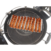 Accessoires de barbecue de support de nervure de BBQ d'acier inoxydable grillant la rôtissoire de nervure