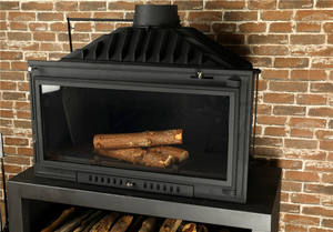 Cheminée en fonte de jardin intérieur d'usine Poêle en fonte à <span class=keywords><strong>bois</strong></span> Cheminée à feu véritable - Product Image 3