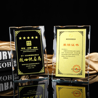 Placa de Premio de Cristal Deslumbrante con Impresión UV Personalizada, Medalla, Placa de Autorización de Pago con Código QR, Marco de Fotos Acrílico, Agentes de Franquicia