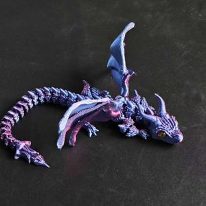 Dragon volant imprimé en 3D, dragon à grandes cornes, jouet fantaisie animal à tenir en main, échelle 1/12, unisexe, fabriqué en Chine - Product Image 5