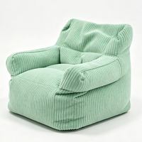 Fauteuil pouf moderne en velours côtelé, housse lavable, canapé individuel relaxant, mobilier de maison, chaise pouf