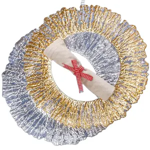 Tavole irregolari fiocco di neve e ricarica oro sono utilizzati come soleplate in acrilico per la decorazione elegante di cene di nozze