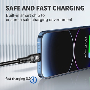 Câble de données USB vers Type-C tressé en nylon G-31B personnalisé OEM 1M/3.3FT, conducteur en cuivre pur pour ordinateur Android et écouteurs - Product Image 2