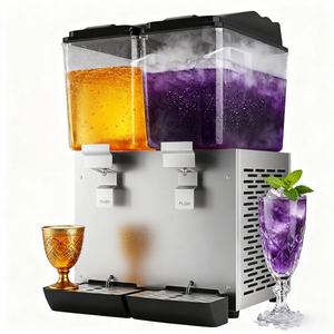 SUNMAX 2 tanques bebem o distribuidor 16L + 16L grande capacidade frio suco leite distribuidor misturado bebida máquina equipamento - Product Image 2