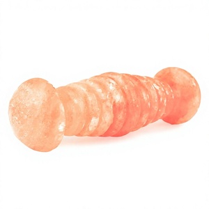 Rouleau de massage pour les pieds en sel rose de l'Himalaya, cristal naturel, portable, fait main, Feng Shui, réflexologie, lampe de sel - Product Image 1