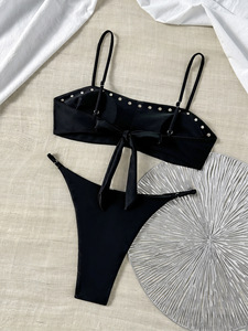 LSQ886 <span class=keywords><strong>Bikini</strong></span> con Rivetti Stile Europeo e Americano 2026, Costume da Bagno Estivo da Donna per Vacanze al Mare, <span class=keywords><strong>Senza</strong></span> <span class=keywords><strong>Spalline</strong></span>, Due Pezzi - Product Image 3