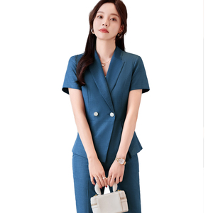 Verano nuevo estilo profesional gerente traje <span class=keywords><strong>de</strong></span> mujer ropa <span class=keywords><strong>de</strong></span> <span class=keywords><strong>trabajo</strong></span> <span class=keywords><strong>de</strong></span> <span class=keywords><strong>Hotel</strong></span> Formal <span class=keywords><strong>para</strong></span> <span class=keywords><strong>trabajo</strong></span> <span class=keywords><strong>de</strong></span> <span class=keywords><strong>recepcionista</strong></span> - Product Image 6