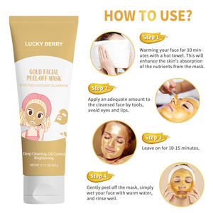 24 قيراط الذهب قناع الوجه التقشير العشبية يقلل التجاعيد الخطوط الدقيقة علاج حب الشباب المصاعد ترطيب يزيل الرؤوس السوداء الأنف - Product Image 5