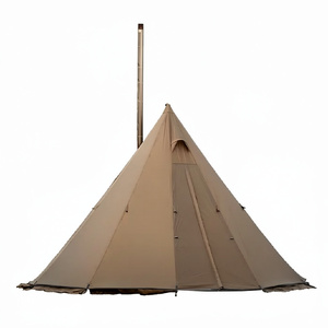 Fabricant OEM tente de <span class=keywords><strong>camping</strong></span> d'hiver ignifuge tente tipi 4 saisons tente pyramide chaude avec poêle à bois - Product Image 2
