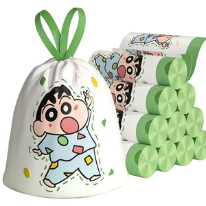 Sacs poubelles à cordon de grande capacité, épaissis, imprimés avec le personnage de dessin animé Crayon Shin-chan, sacs à cordon pour la maison - Product Image 1