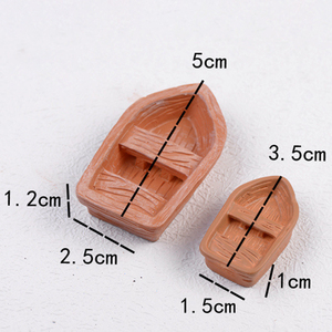 Mini Bote con Remos al por Mayor, Modelo de Canoa de Resina, Decoración de Barco en Miniatura, Decoración Náutica, Paisaje Micro DIY para Acuarios y Terrarios - Product Image 4