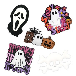 Nuevos Amuletos de PVC para Bolso Bogg de Halloween, Accesorios para Bolso de Playa Grande <span class=keywords><strong>EVA</strong></span> Bogg, Inserciones y Adornos de <span class=keywords><strong>Calabaza</strong></span> y Fantasma de Halloween - Product Image 6