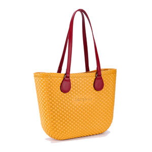 Femmes grande capacité italie <span class=keywords><strong>Obag</strong></span> Designer Shopping sac fourre-tout coloré tissé motif PU poignée Portable EVA Fairybag pour la plage - Product Image 1