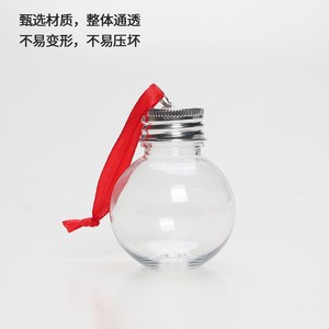 Bouteille scellée transparente Zibo <span class=keywords><strong>de</strong></span> 50 ml, ornements suspendus, remplie d'alcool, <span class=keywords><strong>boule</strong></span> <span class=keywords><strong>de</strong></span> Noël <span class=keywords><strong>en</strong></span> <span class=keywords><strong>plastique</strong></span> PET pour arbre - Product Image 6