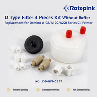 Kit de 4 filtres de type D Ratopink DB-HFN0557 sans tampon, remplacement pour imprimante CIJ Domino A-GP/A120/A220