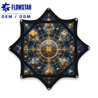 Foulard carré en coton OEM Flow Star Spinning Cloth avec impression UV pour festival EDM