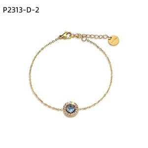 สร้อยข้อมือคริสตัล Amy Amy เงินแท้ 925 ชุบโรเดียม ประดับเพชรแบบ Bezel Setting สำหรับผู้หญิง สวมใส่ได้ทุกวัน - Product Image 5