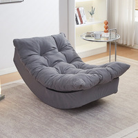 Fauteuil à bascule Moon Lounge pour adulte, design coquille d'œuf en métal, pour balcon et salon, mobilier de maison