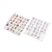 Feuilles d'autocollants décoratifs transparents personnalisés pour agendas, tasses, ordinateurs portables, autocollants transparents en PET imperméables à motifs de dessins animés