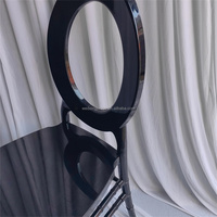 Tables et chaises pour événements Chaise Mariage Fête de mariage Chaise en acier Noir Chaise en gros