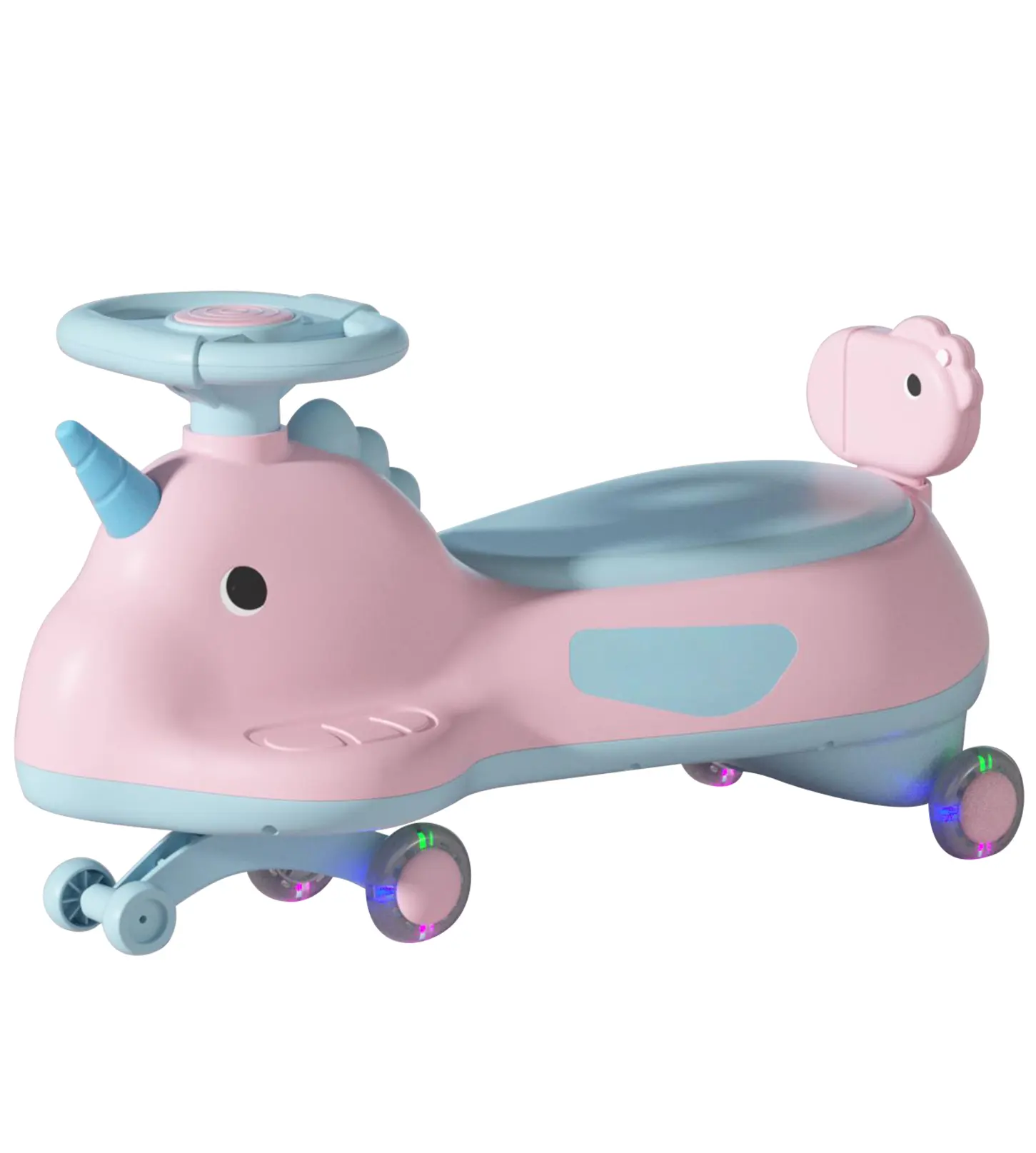 Çocuk pedalı Ride-On araba ile müzik ve hafif plastik bebek salıncak araba koltuğu ayak-Powered elektrikli sürgülü oyuncak erkek ve kızlar için