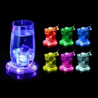 Poids activé multicolore conception personnalisée fournitures de fête LED caboteur bouteille lumières petites lumières LED barre boisson tapis bouteille lumières