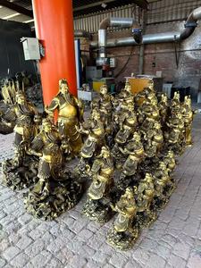 <strong>Dropship</strong> Sitting Gold Guan Gong Patung High Quality Guangong Statue Copper Guan Yu Sculpture - Product Image 5