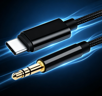 Câble Audio AUX USB Type C 3.5mm mâle, en nylon tressé, coque de prise en alliage métallique, anti-interférence, blindé, 182cm, pour haut-parleur de voiture