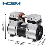 Compresseur d'air portable silencieux 1 CV 220 V sans huile, refroidi par air, avec réservoir, moteur à piston médical, neuf