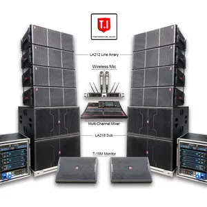 LA-212 Professional passive church sound system double 12 inch 3 way pro audio line array speaker outdoor