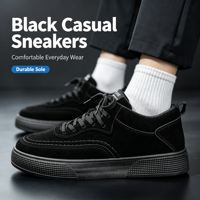 Chaussures décontractées classiques pour hommes, couleur unie, imitation toile souple, design à lacets, baskets tendance