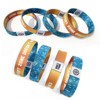Bracelets en polyester personnalisés en gros d'usine FM1108 213 215 216, étiquettes tissées, bracelets élastiques en tissu NFC RFID