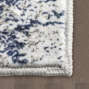 Grande Tappeto Moderno Morbido e Astratto con Base Antiscivolo in Gomma, Marrone Blu Notte Grigio per Sala da Pranzo, Cameretta, Soggiorno - Product Image 4