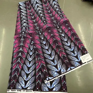 wholesale african printed wax fabrics hot selling women dress materials 6 yards cotton grand wax