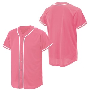 Maillot de <span class=keywords><strong>baseball</strong></span> personnalisé OEM sublimé noir et rouge à manches courtes avec motif vierge, grande taille, design en jersey épais - Product Image 1