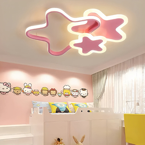 Lámpara de techo LED blanca moderna con nubes de dibujos animados estrellas Diseño Interior creativo para dormitorios de niños sala de estar cubierta acrílica - Product Image 1