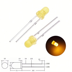 Paquete de Componentes de Diodos Emisores de Luz LED de Inserción Directa F3mm, Rojo, Verde, Amarillo, Azul y Blanco, de Alta Luminosidad - Product Image 4