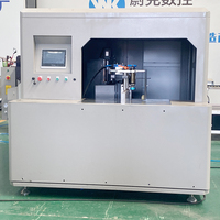 Sierra CNC WEIKE WJK-CNC-550 de 5 Ejes con Interfaz de Ángulo Arbitrario de 0 a 180 Grados para Perfiles de Muro Cortina de Aluminio