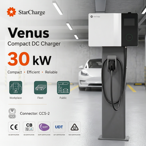 เครื่องชาร์จไฟฟ้ากระแสตรงแบบติดตั้งบนเสา Starcharge Venus 200-1000Vdc 100A ระบบระบายความร้อนด้วยลม สำหรับสถานีชาร์จรถยนต์ไฟฟ้ากระแสตรงในสำนักงานและลานจอดรถ - Product Image 1