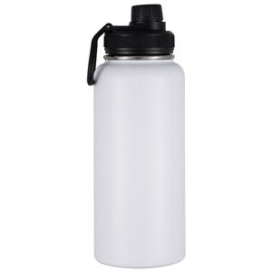 Bouteille d'eau isotherme de 12 oz avec couvercles à paille, en acier inoxydable, pour enfants, pour l'école, bouteille d'eau en métal à double paroi sous vide - Product Image 1