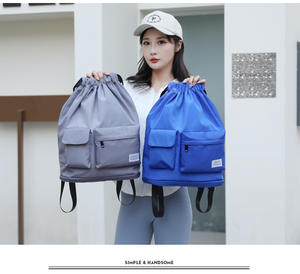 Bolsa de Compras Reutilizable de Poliéster con Cordón, Personalizable con Logotipo, Bolsa de Regalo, Bolsa de Gimnasio, Mochila Deportiva - Product Image 4