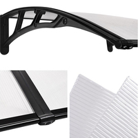 Auvent de fenêtre en polycarbonate bleu pliable, protection contre les UV et la pluie
